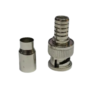 2 Piece BNC Male Coaxial Adapters - BNC Plug and Ferrule Pin