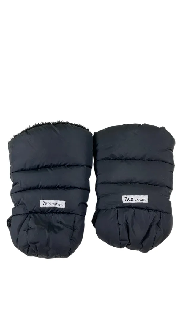 7 A.M. Enfant WarmMuffs, Black Plush