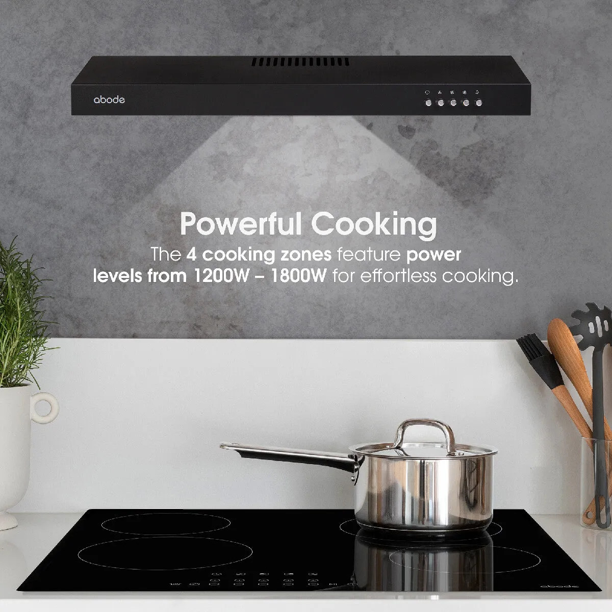 Abode A60EH301B 60cm 4 Zone Electric Hob in Black