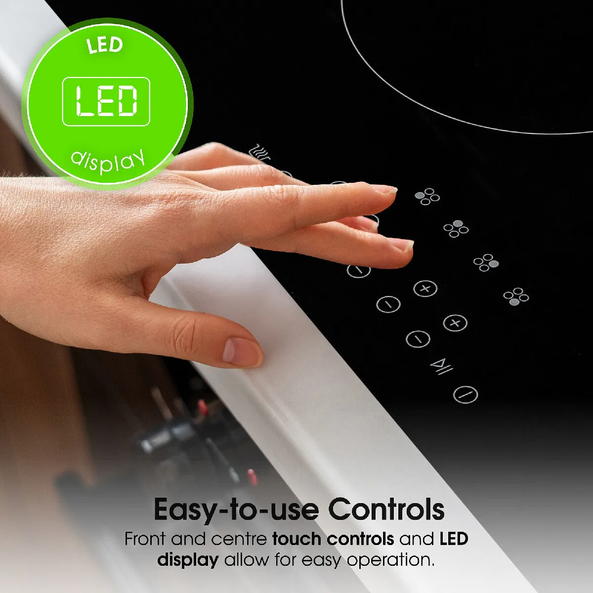 Abode A60EH301B 60cm 4 Zone Electric Hob in Black