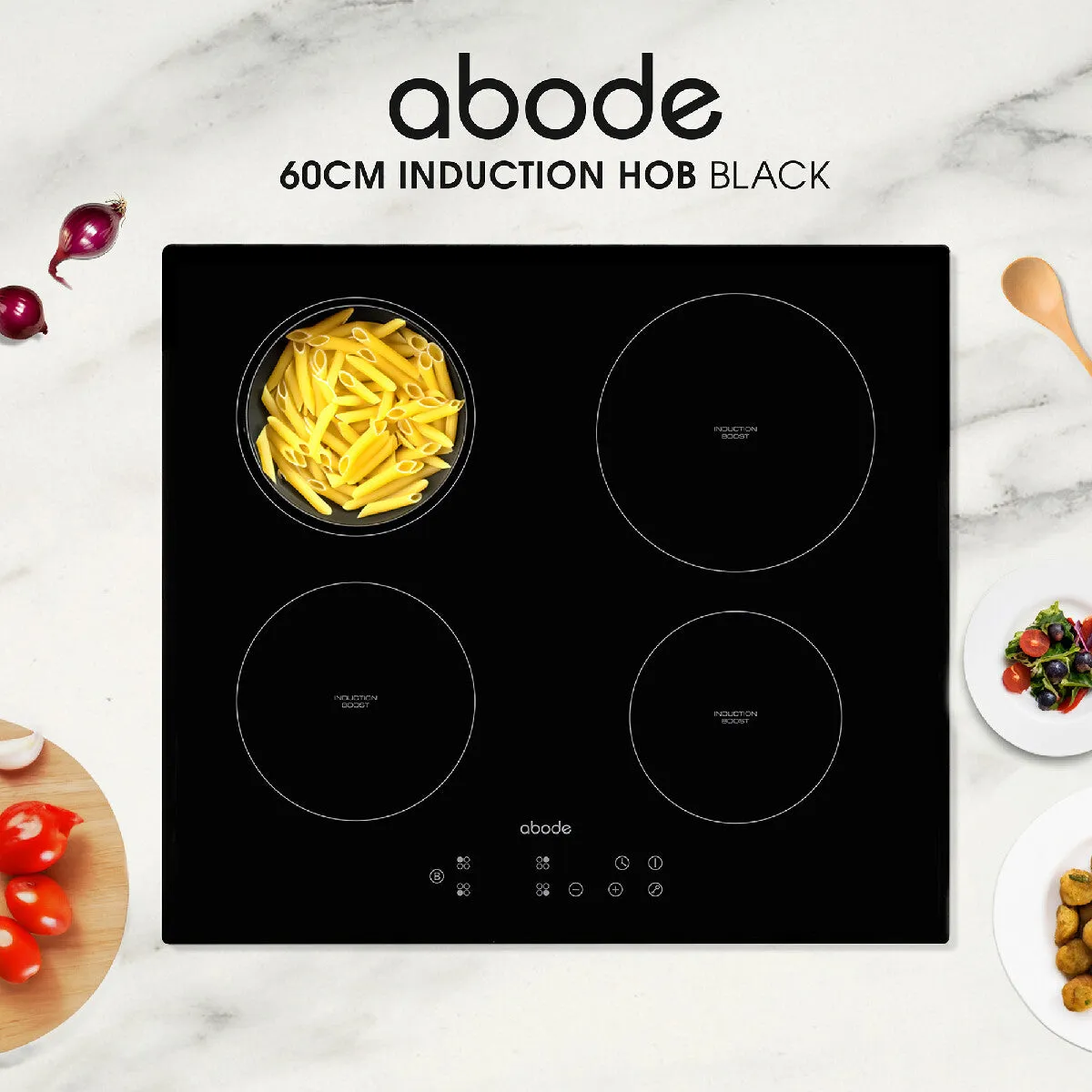 Abode A60IH301B, 60cm Integrated Induction Hob in Black