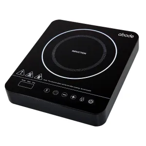 Abode AINDH1001 Portable Single Induction Hob, Digital Touch Control 2kW - Black
