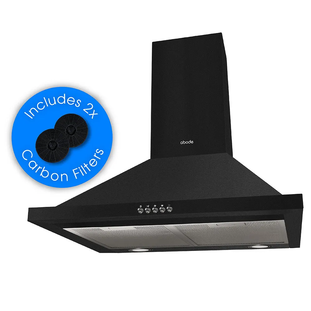 Abode ASCH6031B 60cm Chimney Cooker Hood - Black