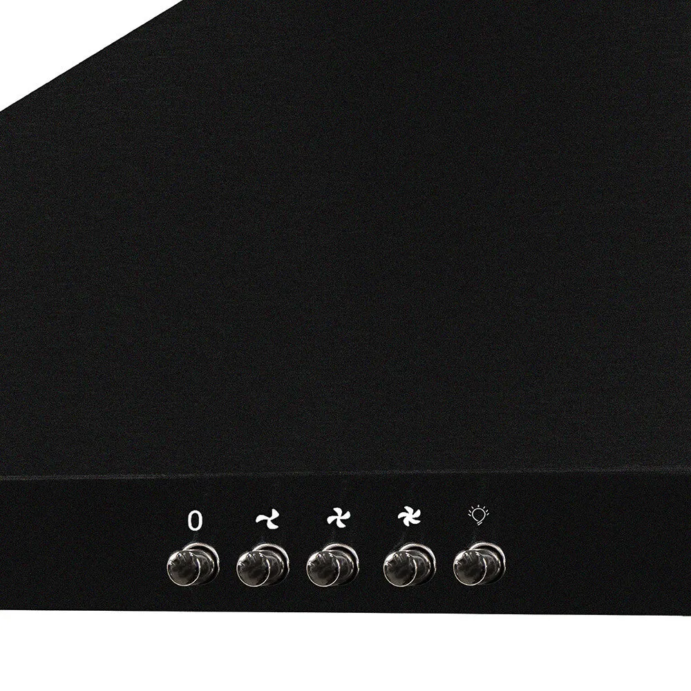 Abode ASCH6031B 60cm Chimney Cooker Hood - Black