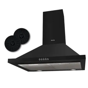 Abode ASCH6031B 60cm Chimney Cooker Hood - Black