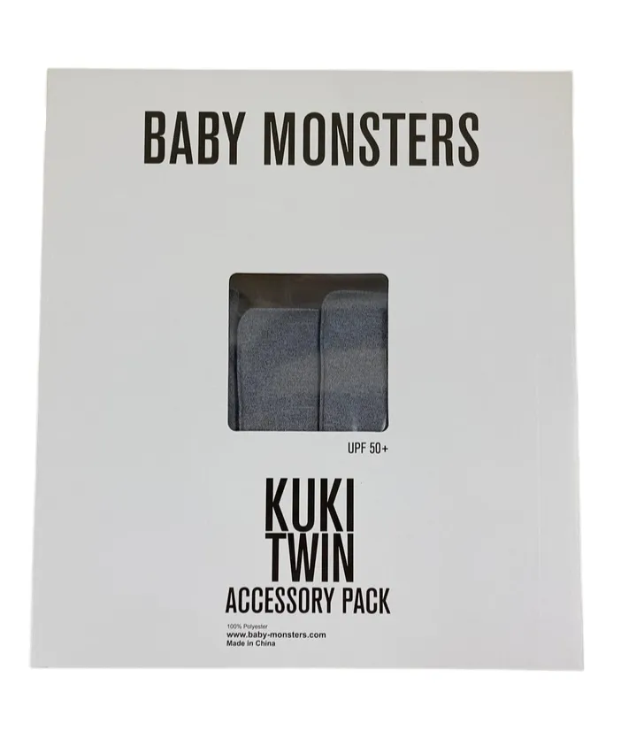 Baby Monsters Kuki Twin Accessories Pack, Heather Grey