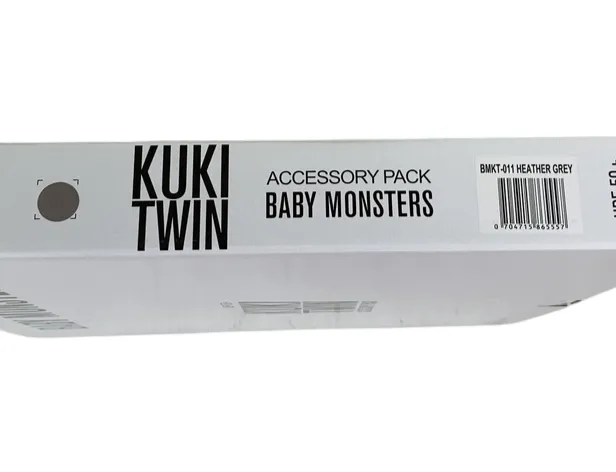 Baby Monsters Kuki Twin Accessories Pack, Heather Grey