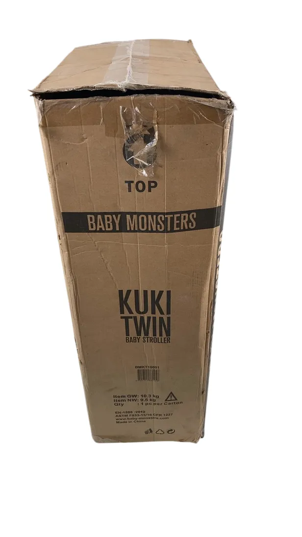 Baby Monsters Kuki Twin Double Stroller, 2019, Black, S3