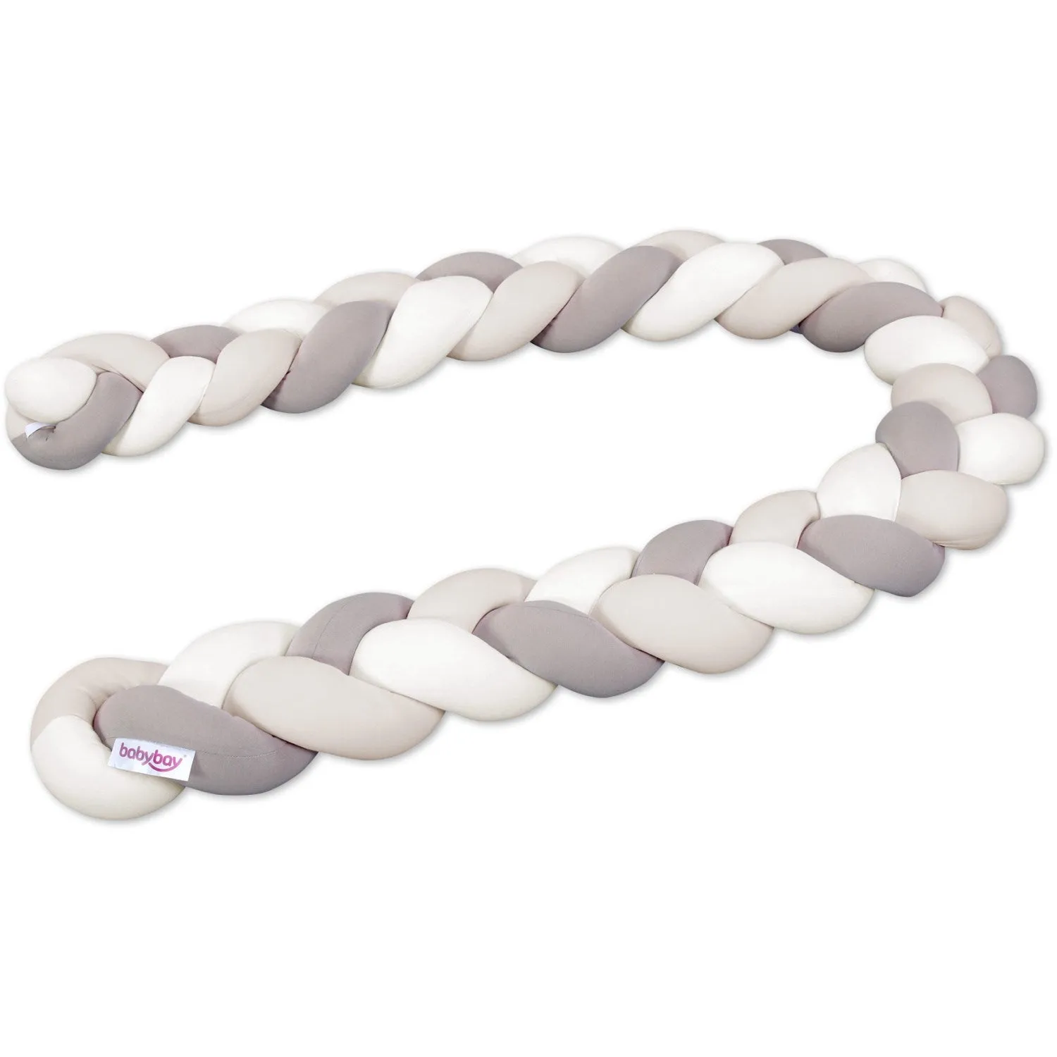 babybay® Ivory/Beige/Cream Nest Snake Jersey Braided 280 Cm
