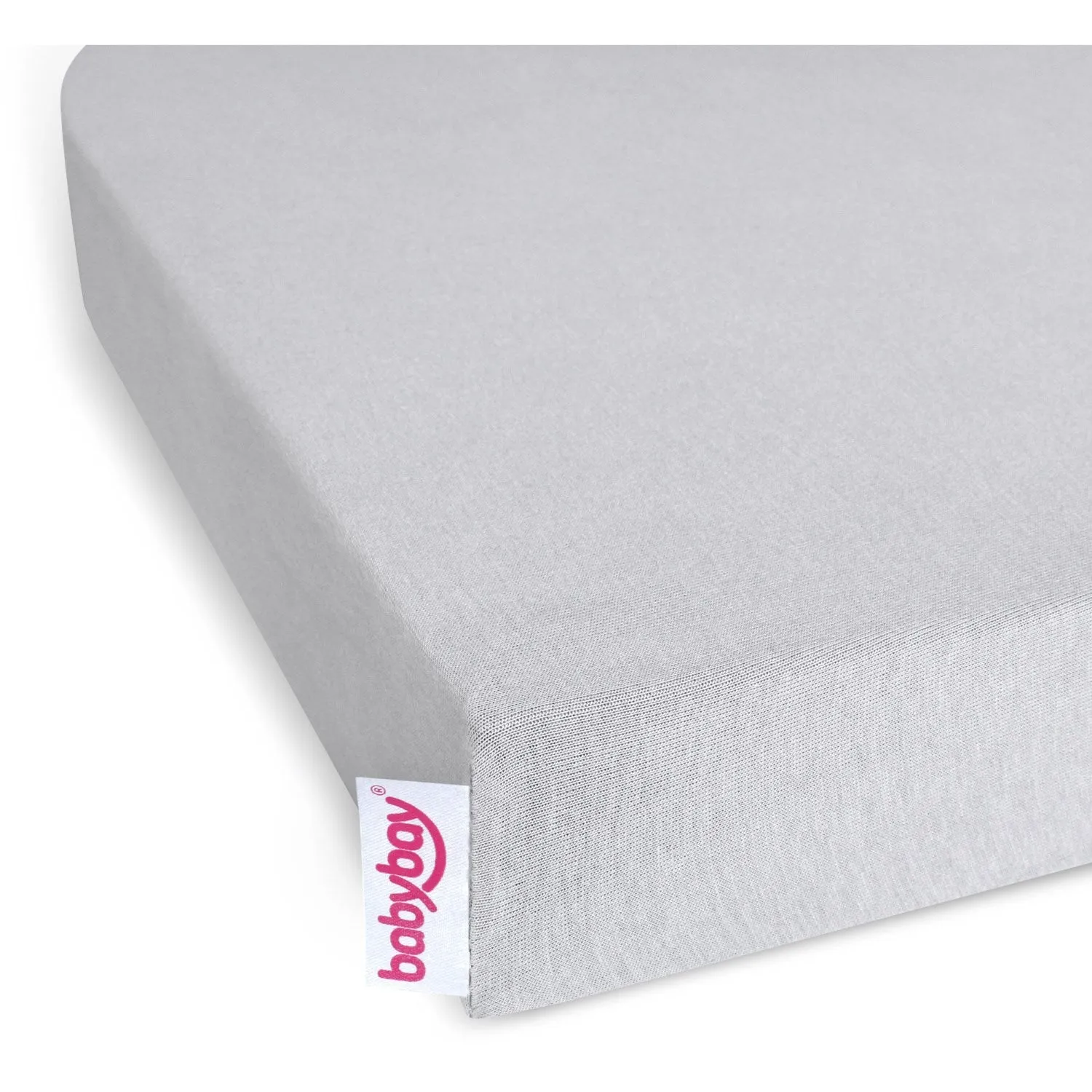babybay® Soft Grey Jersey Cover Deluxe Sheet 2-Pack Maxi, Midi, Boxspring, Comfort And Comfort Plus