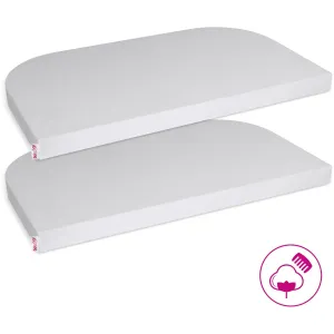 babybay® Soft Grey Jersey Cover Deluxe Sheet 2-Pack Maxi, Midi, Boxspring, Comfort And Comfort Plus