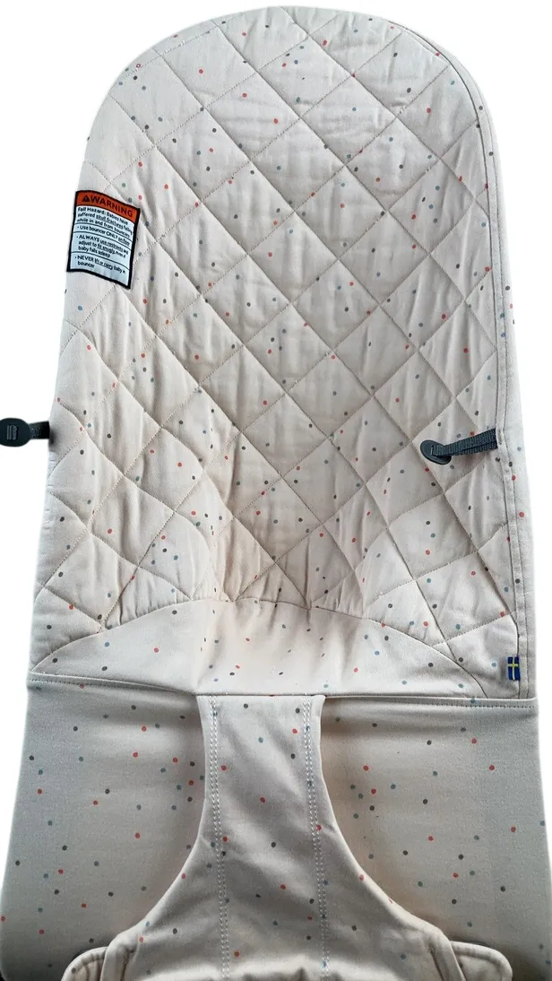 BabyBjorn Bouncer Bliss Bundle With Toy Bar, Flying Friends, Dark Gray Frame, Pink with Dots