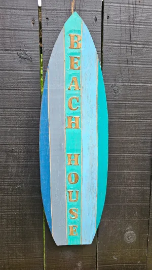BEACH HOUSE WOODEN WALL ART