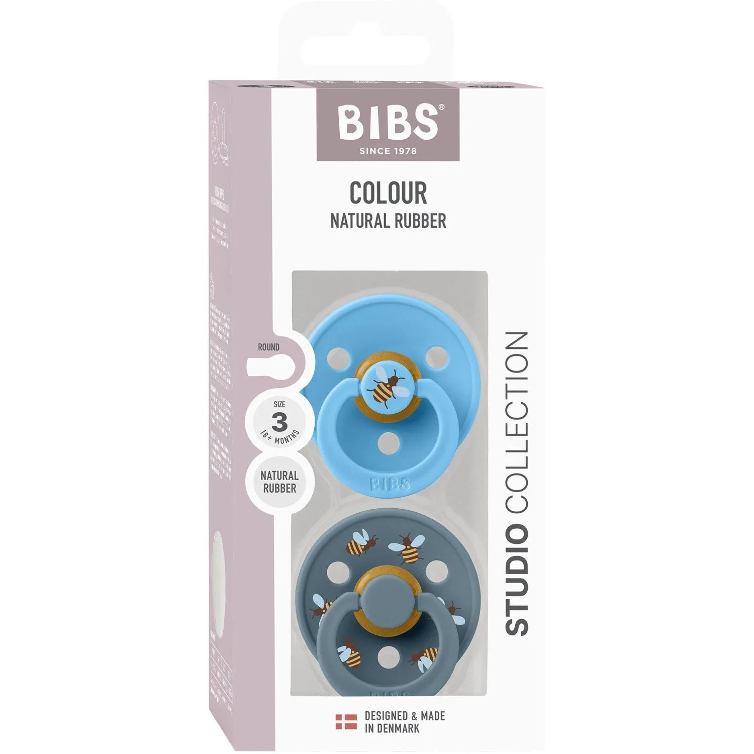 Bibs Breeze Mix Pacifier Studio Colour Bumblebee Latex 2-Pack