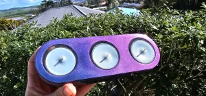 BLUE/PURPLE HANDMADE TEA LIGHT CANDLE HOLDER