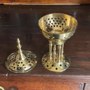 Brass Pedestal Incense Burner