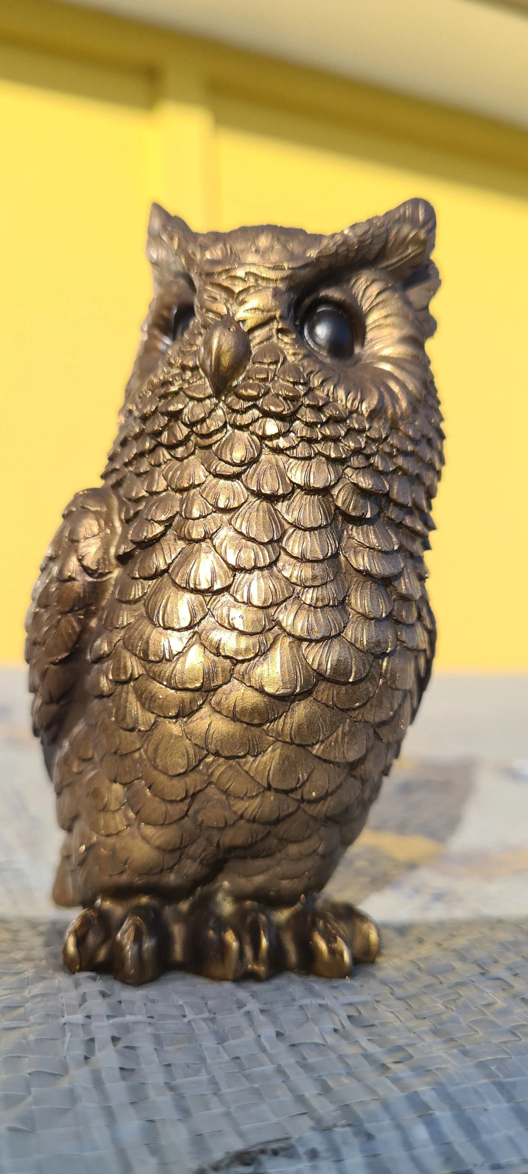 BRONZE OWL FIGURINE
