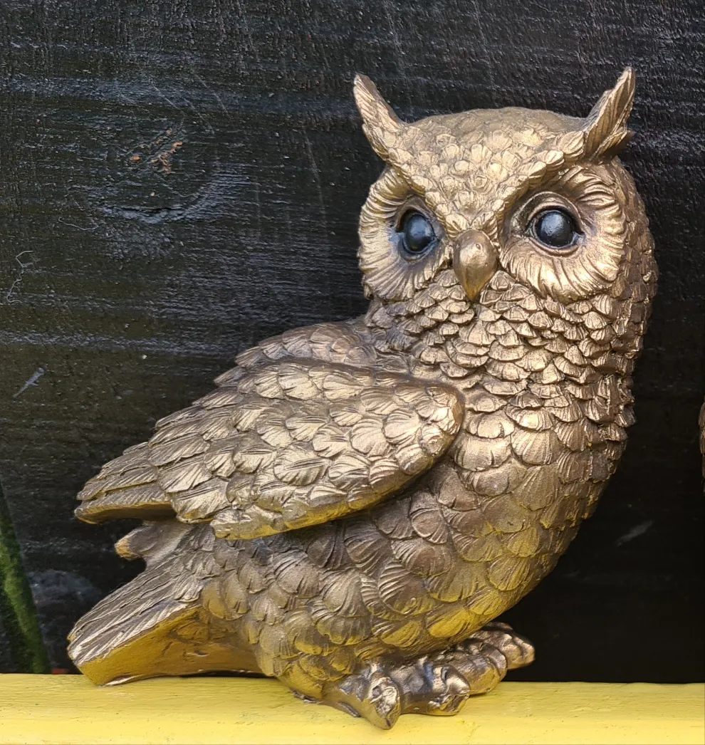 BRONZE OWL FIGURINE