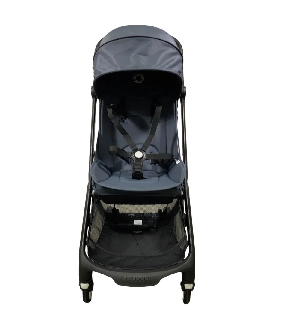 Bugaboo Butterfly Stroller, 2023, Black, Stormy Blue, Stormy Blue