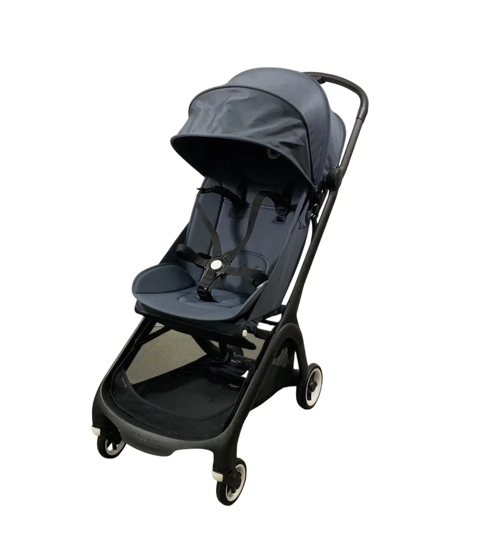 Bugaboo Butterfly Stroller, 2023, Black, Stormy Blue, Stormy Blue