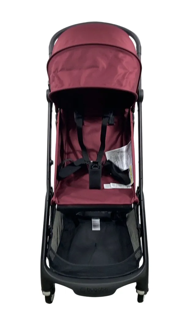 Bugaboo Butterfly Stroller, 2024, Black, Dark Cherry, Dark Cherry
