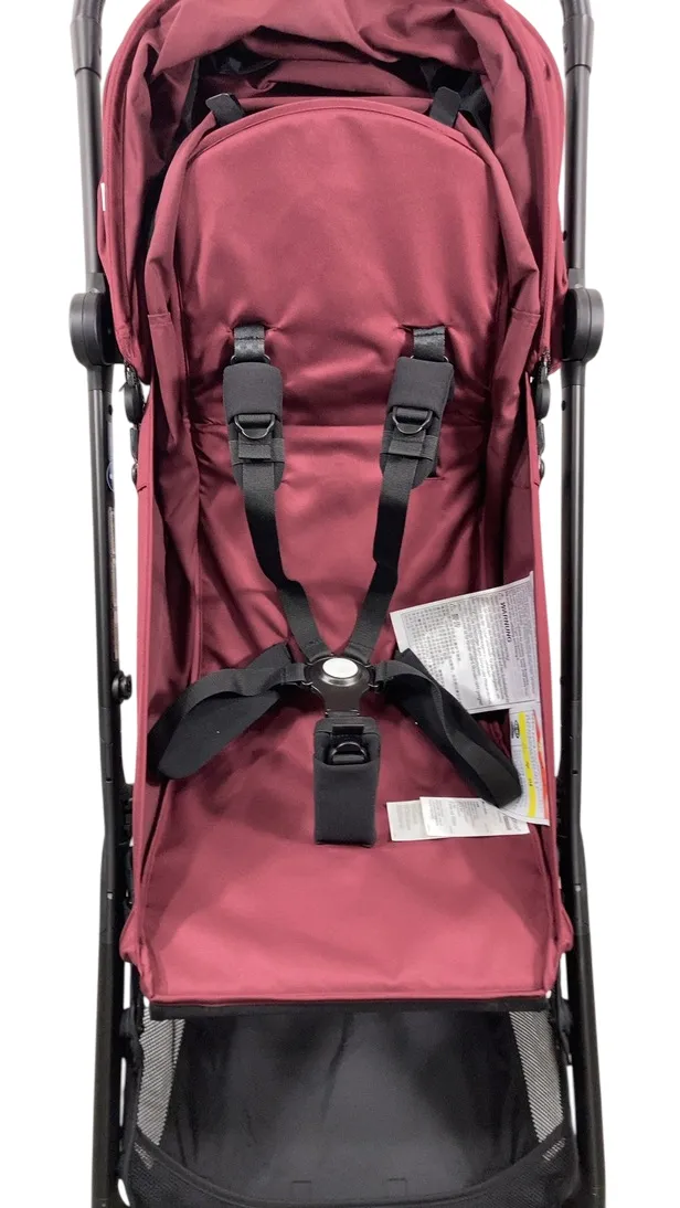 Bugaboo Butterfly Stroller, 2024, Black, Dark Cherry, Dark Cherry
