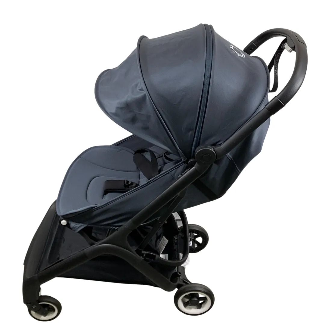 Bugaboo Butterfly Stroller, 2024, Black, Stormy Blue, Stormy Blue