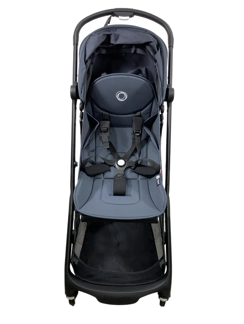 Bugaboo Butterfly Stroller, 2024, Black, Stormy Blue, Stormy Blue