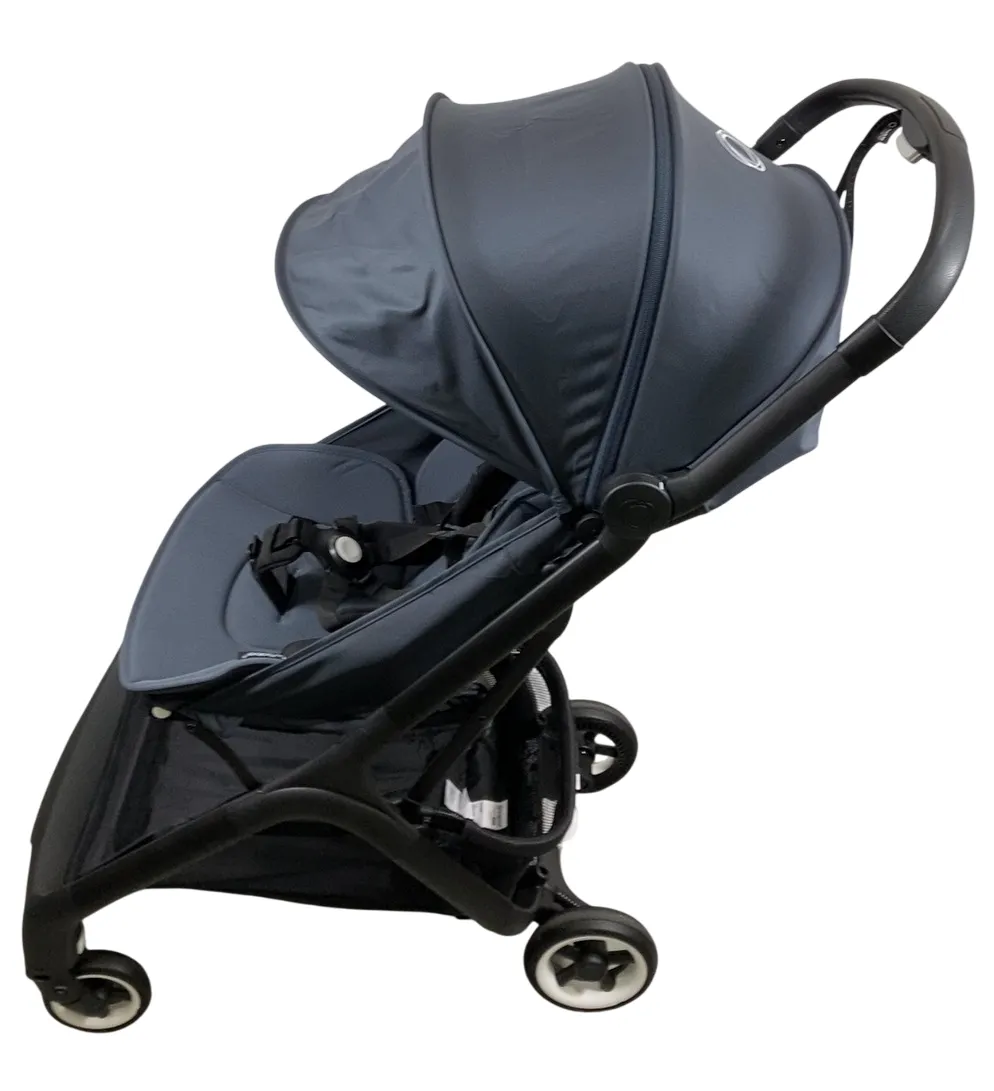 Bugaboo Butterfly Stroller, 2024, Black, Stormy Blue, Stormy Blue