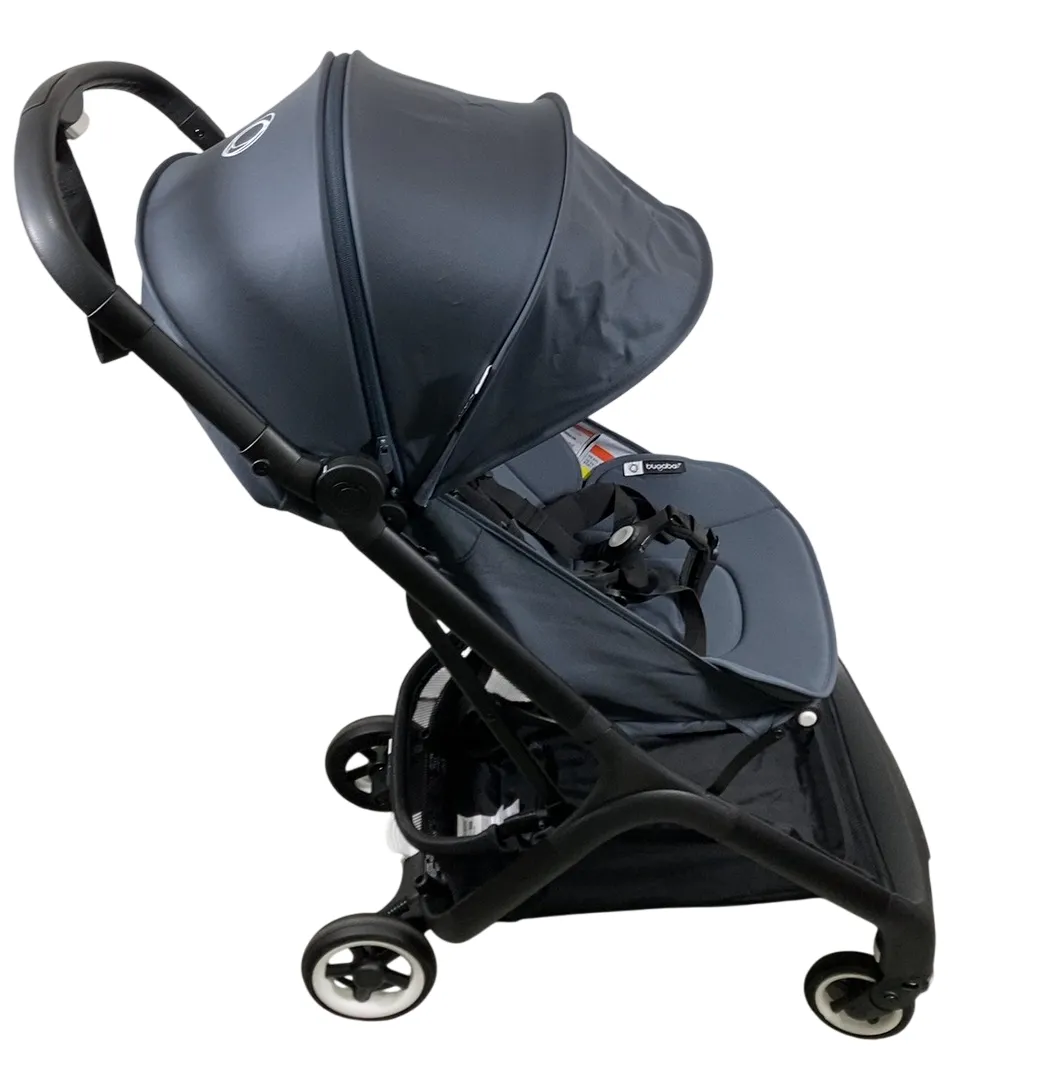 Bugaboo Butterfly Stroller, 2024, Black, Stormy Blue, Stormy Blue