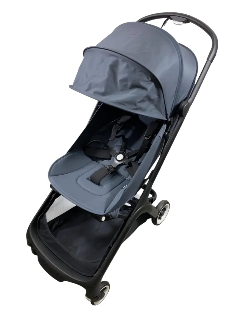Bugaboo Butterfly Stroller, 2024, Black, Stormy Blue, Stormy Blue