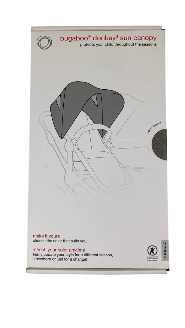 Bugaboo Donkey 3 Sun Canopy, Grey Melange