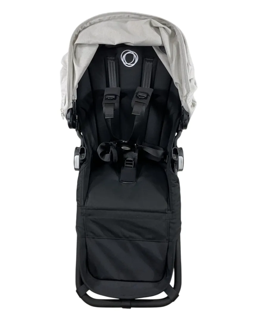 Bugaboo Donkey 5 Duo Extension Set, Black, Midnight Black, Misty White, 2025, with Canopy