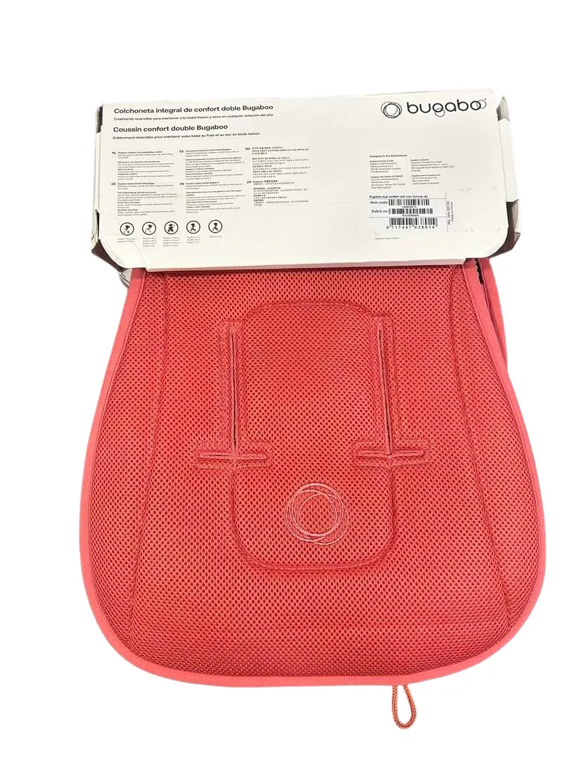 Bugaboo Dual Comfort Seat Liner, Sunrise Red