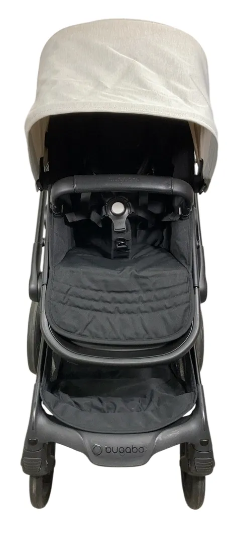 Bugaboo Fox 5 Stroller, 2022, Black Frame, Misty White - Midnight Black