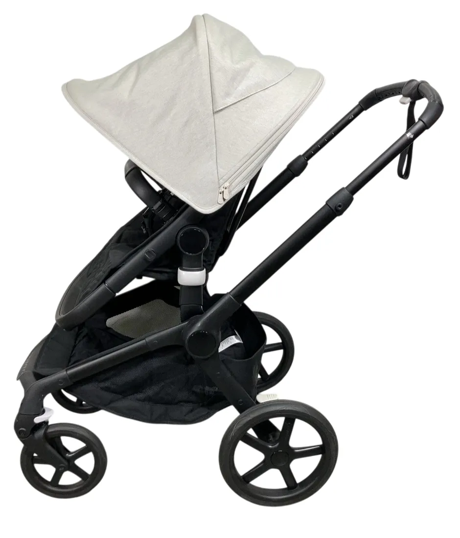 Bugaboo Fox 5 Stroller, 2022, Black Frame, Misty White - Midnight Black