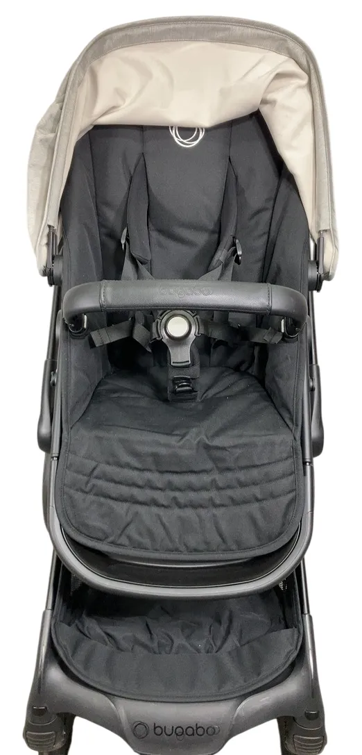 Bugaboo Fox 5 Stroller, 2022, Black Frame, Misty White - Midnight Black