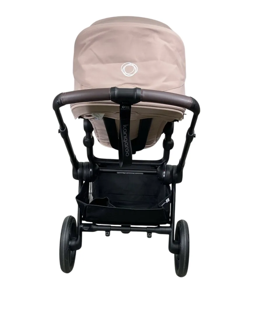 Bugaboo Kangaroo Single To Double Stroller, 2024, Black, Desert Taupe, Desert Taupe