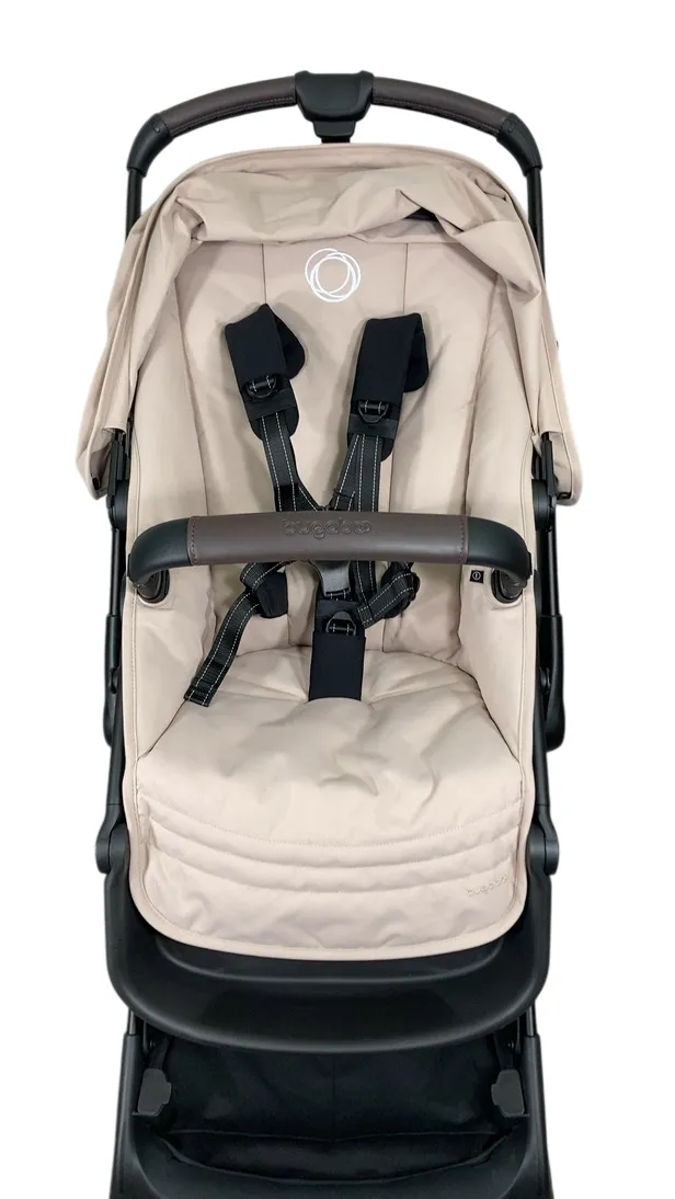 Bugaboo Kangaroo Single To Double Stroller, 2024, Black, Desert Taupe, Desert Taupe