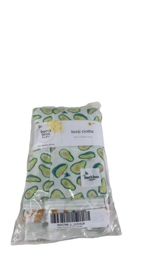 Burt's Bees Baby Burp Cloths 5-Pack, Carrots & Avocados