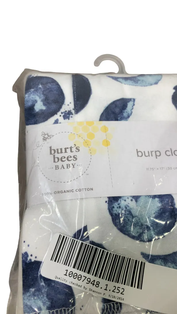 Burt's Bees Baby Organic Cotton Burp Cloths 5 Pack, Hello Moon!