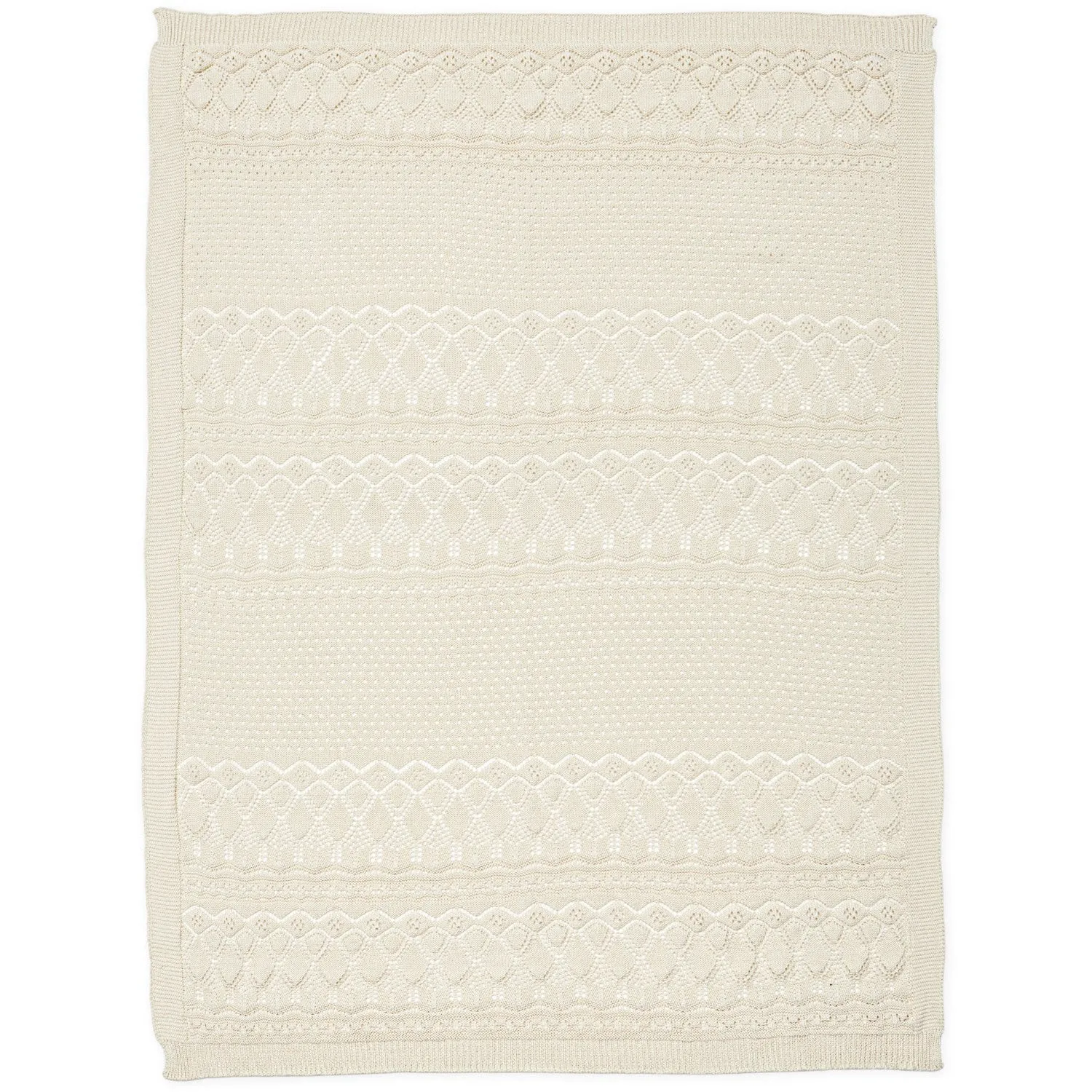 Cam Cam Copenhagen Off White Pointelle Baby Knit Throw