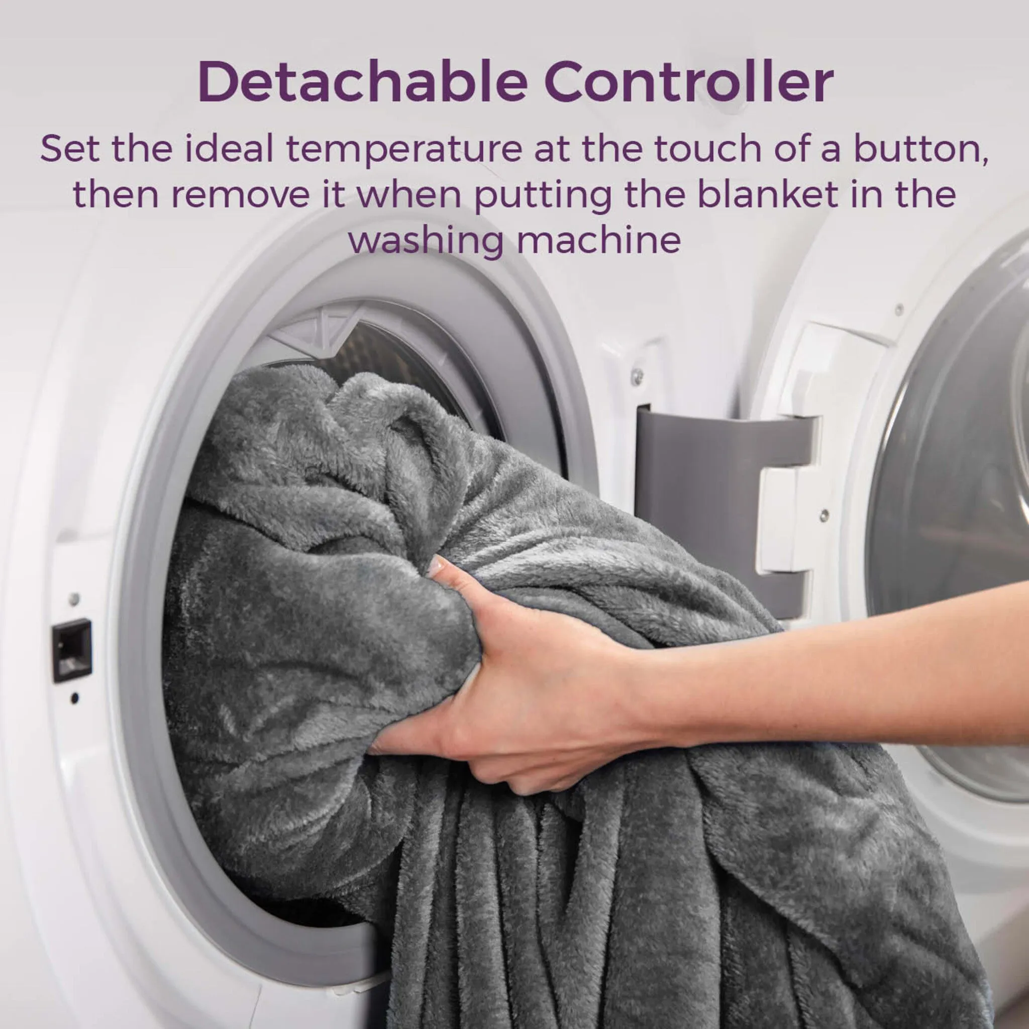 Carmen C81149GRY Heated Wearable Blanket