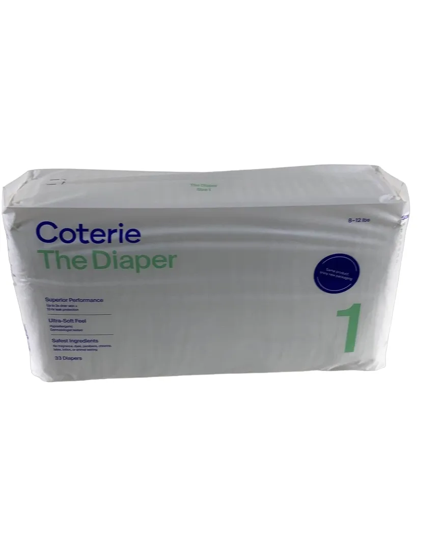Coterie Size 1 Diapers, 33 Count