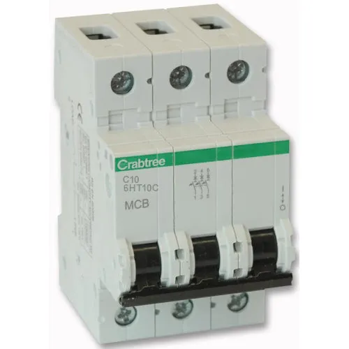 Crabtree 6HT10C 10A TP Type C MCB