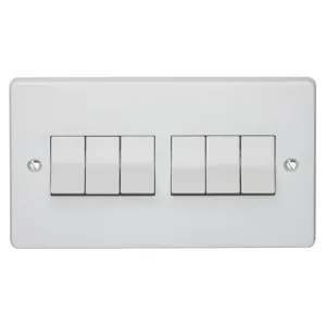 Crabtree Capital 4176 10Ax 6 Gang 2 Way Switch