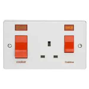 Crabtree Capital 4521/31 45A Slim Cooker Control Unit & Neon
