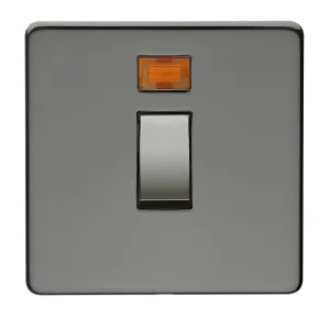 Crabtree Platinum 7011-3BKN 20A DP Switch Black Nickel - Neon