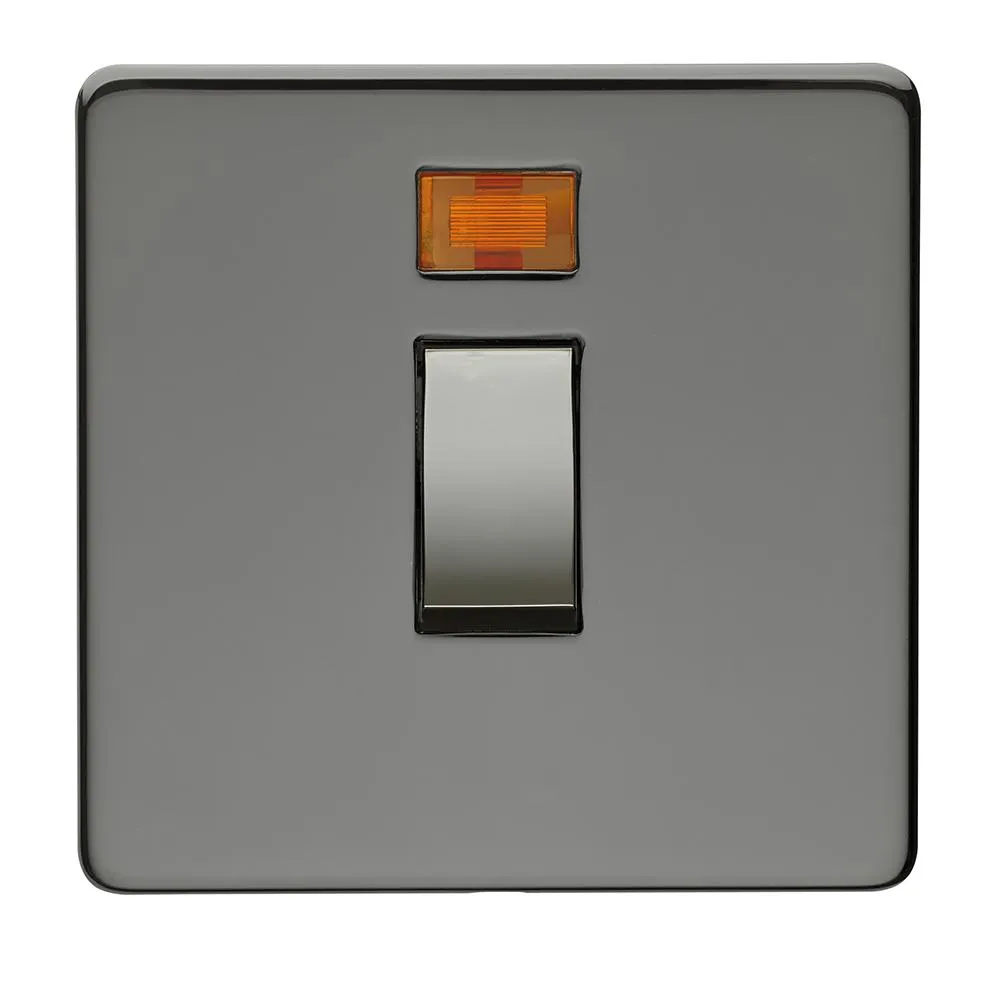 Crabtree Platinum 7011-3BKN 20A DP Switch Black Nickel - Neon