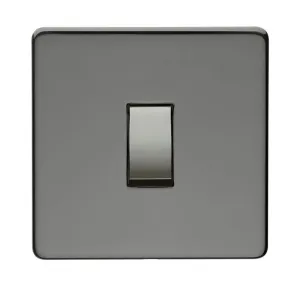 Crabtree Platinum 7011-BKN 1 Gang 20A Double Pole Switch Black Nickel